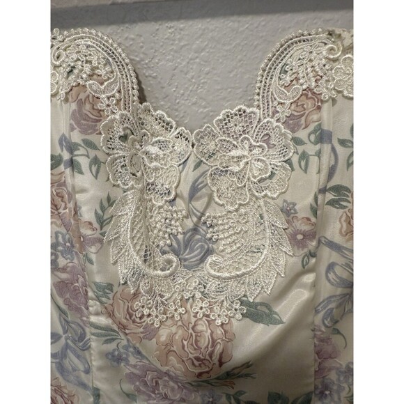 Vintage Jessica McClintock Gunne Sax Strapless Tiered Brocade Dress Size 7/8 - Picture 7 of 8